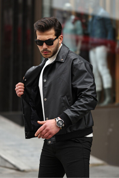 NEW SEASON MEN'S OVERSIZE LEATHER JACKET - 2