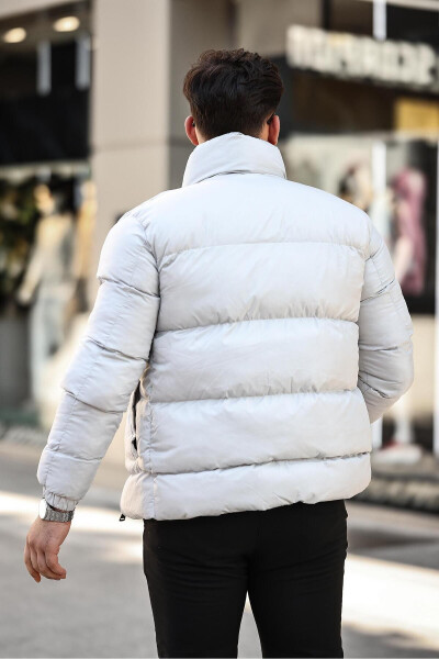 New Season Men's Puffer Jacket with Fleece Lining - 4