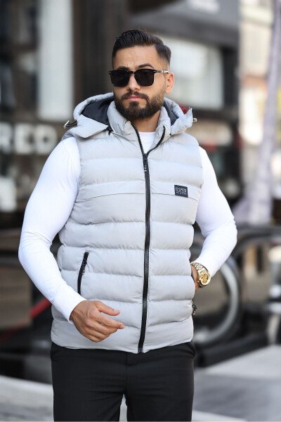 NEW SEASON MEN'S REMOVABLE HOODED PUFFER VEST - 3