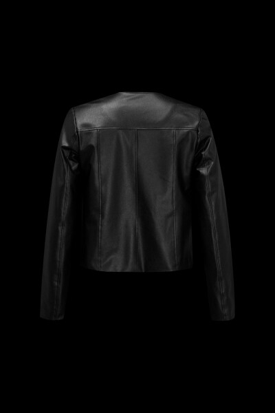 New Season Plain Leather Jacket - 5