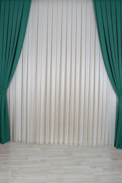 New Season Pleated 1/3 Diamond Tulle Curtain - PAŞAMANLAR TEKSTİL (1)