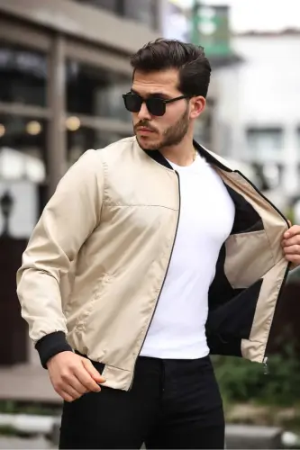 NEW SEASON SEASONAL RAINCOAT JACKET-BEIGE - 1