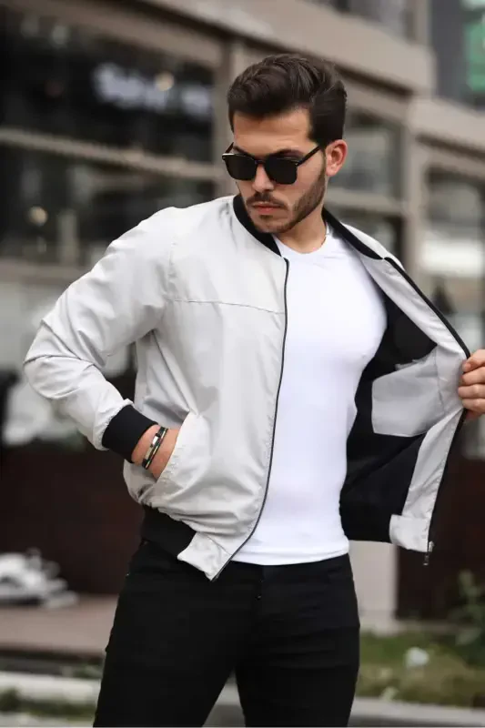 NEW SEASON SEASONAL RAINCOAT JACKET-GRAY - 2