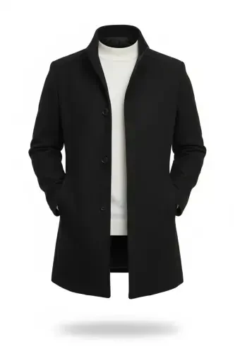 New season short cashmere coat. - 1