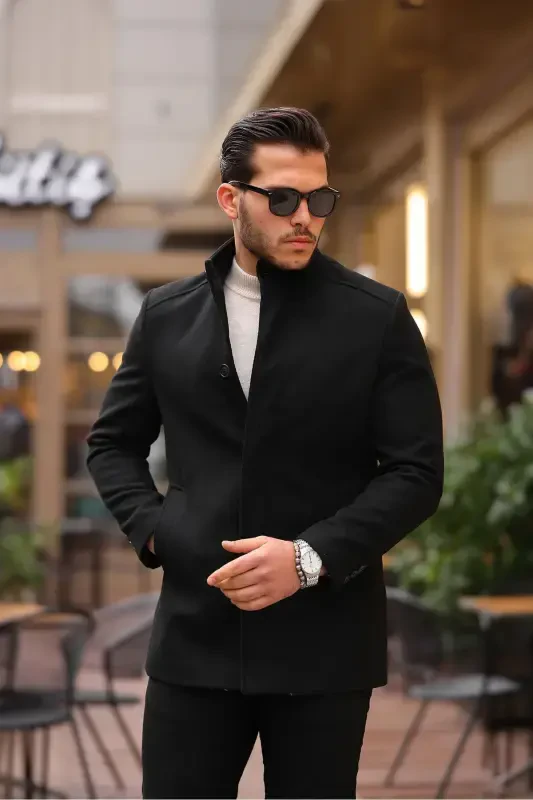 New season short cashmere coat. - 3