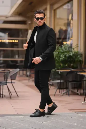 New season short cashmere coat. - 4