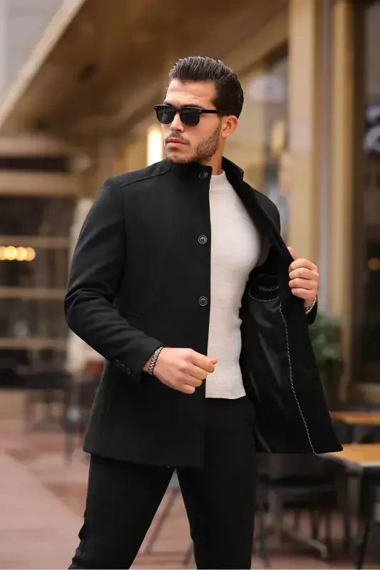 New season short cashmere coat. - 5