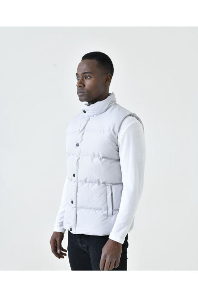 New season unisex snap & zipper puffer vest - 2