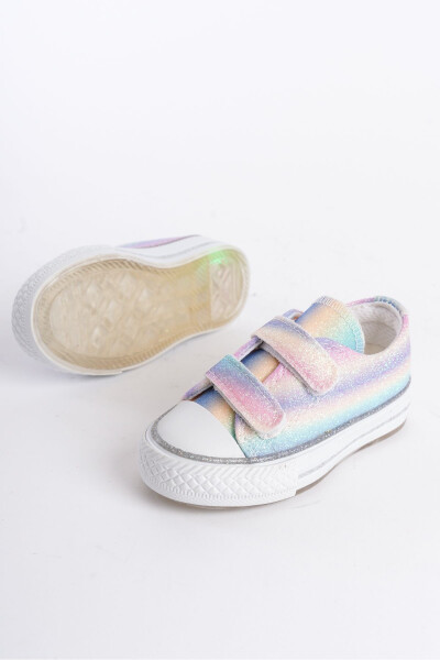 New Season Velcro Rainbow Girls Shoes, Orthopedic Girls Casual Shoes 21-30 Lighted - 7