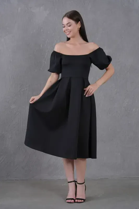 New Season Women's Flexible Scuba Fabric Square Neck Prom - SECRET PASSION LINGERIE