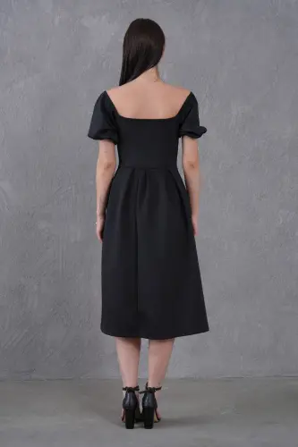 New Season Women's Flexible Scuba Fabric Square Neck Prom - 3