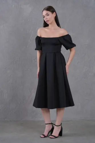 New Season Women's Flexible Scuba Fabric Square Neck Prom - 5