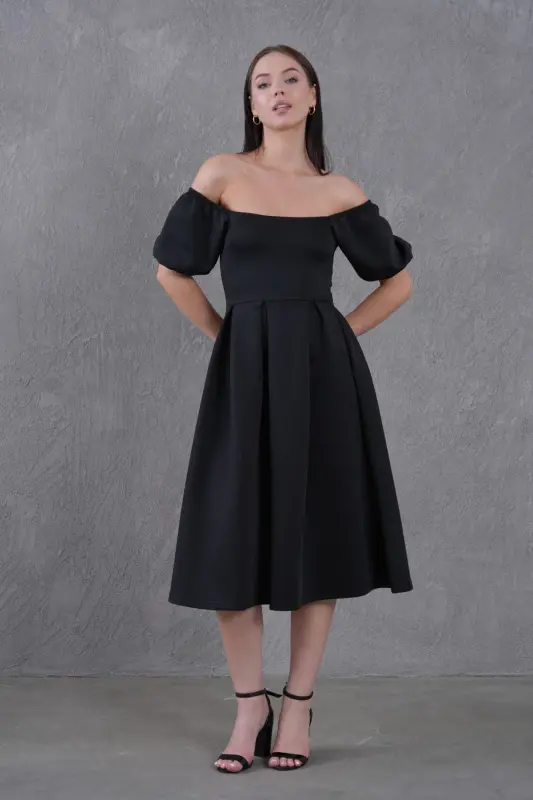 New Season Women's Flexible Scuba Fabric Square Neck Prom - 6