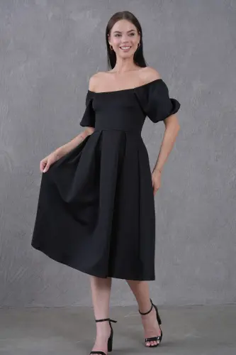 New Season Women's Flexible Scuba Fabric Square Neck Prom - 7