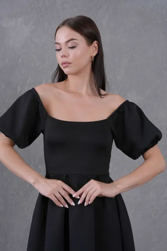 New Season Women's Flexible Scuba Fabric Square Neck Prom - 8