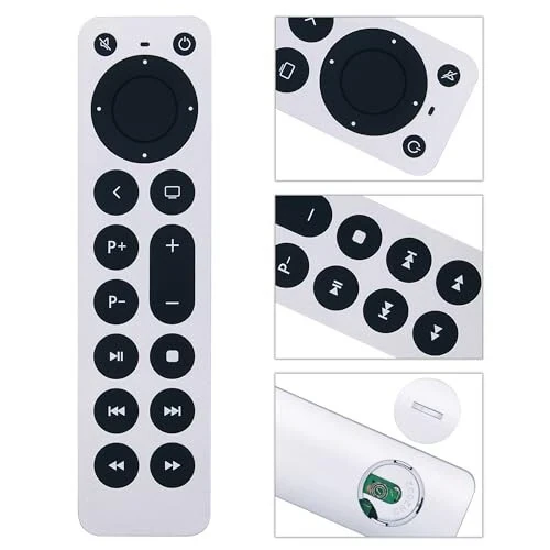 New Universal Replacement Apple Remote Control for Apple TV 4K/ Gen 1 2 3 4/ HD A2169 A1842 A1625 A1427 A1469 A1378 A1218 with TV Control Function - 6