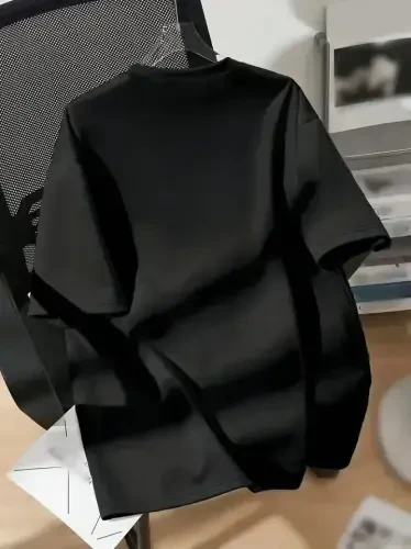 New York Baskılı Oversize Bisiklet Yaka T-shirt - Siyah - BÜYÜKBEDENIZ (1)