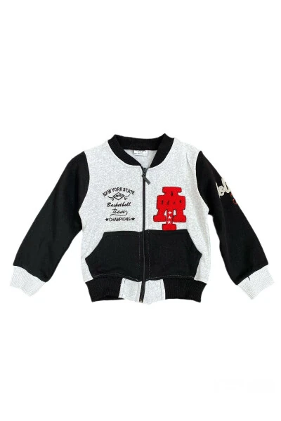 New York Embroidered Thistle Boys College Jacket Cardigan - Modazone