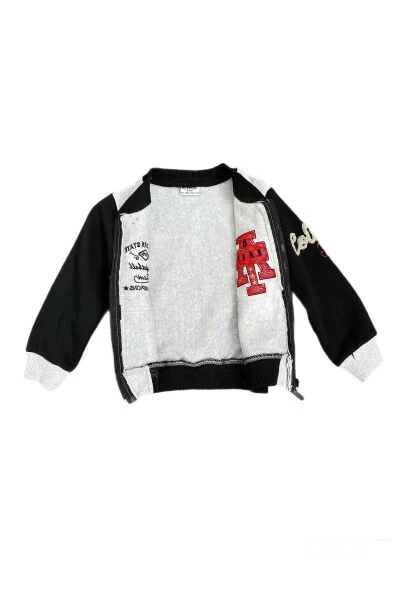 New York Embroidered Thistle Boys College Jacket Cardigan - Modazone (1)