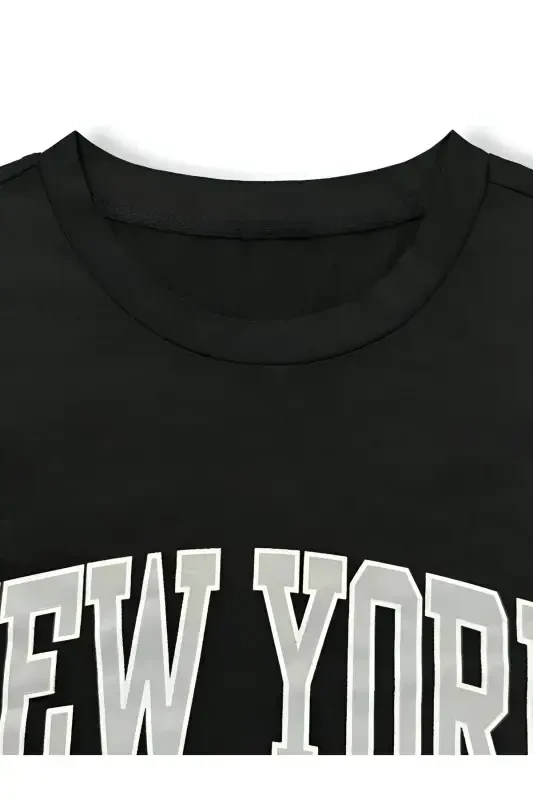 New York printed tracksuit shorts & t-shirt - 2