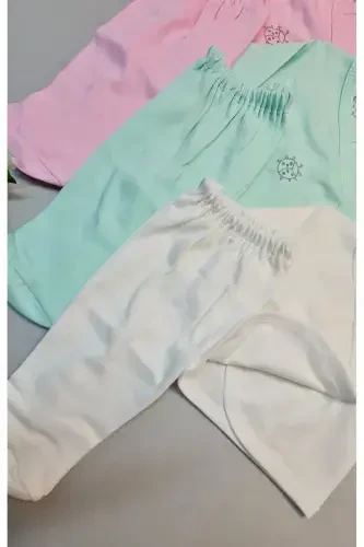 Newborn (6 Pieces) Baby Preparation Outer Romper Bootie Pants Cotton - 3