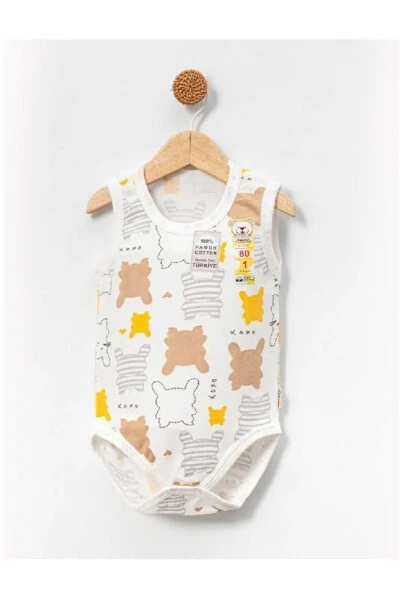 Newborn Baby 100% Cotton Tank Top Baby Bodysuit Snap Bodysuit Romper Body - MYZİ STORE