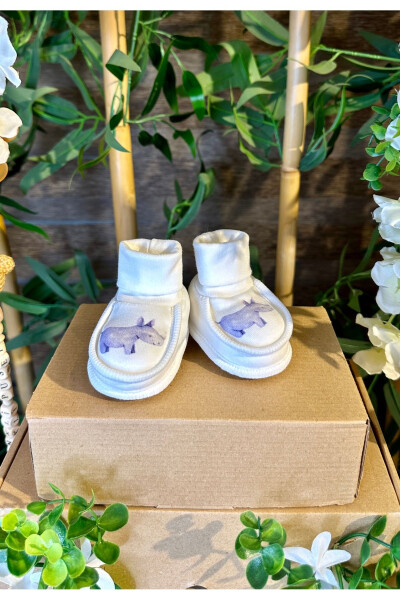 Newborn Baby Bootie Rhinoceros - RENKLI PUSET