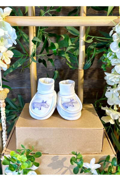 Newborn Baby Bootie Rhinoceros - RENKLI PUSET (1)