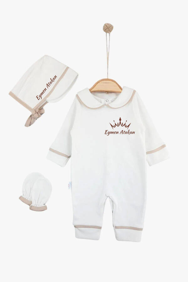 Newborn Baby Boy Personalized Baby Romper Hospital Discharge Baby Memory Set Mawlid Set Gift - 1