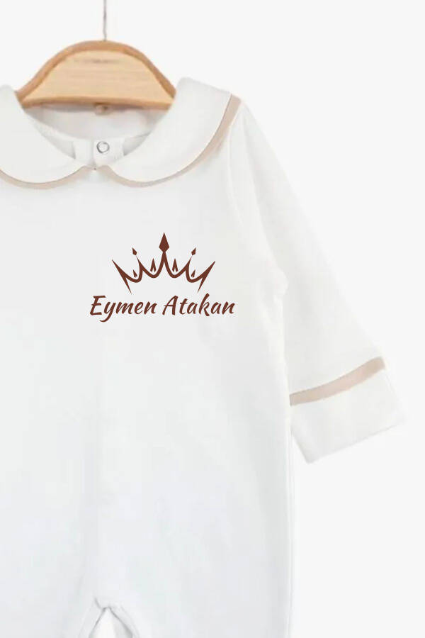 Newborn Baby Boy Personalized Baby Romper Hospital Discharge Baby Memory Set Mawlid Set Gift - 2