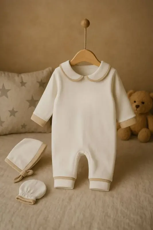 Newborn Baby Boy Personalized Baby Romper Hospital Discharge Baby Memory Set Mawlid Set Gift - 3