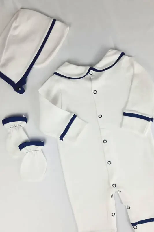 Newborn Baby Boy Personalized Romper Hospital Discharge Baby Memory Set Maulud Set Gift - 4