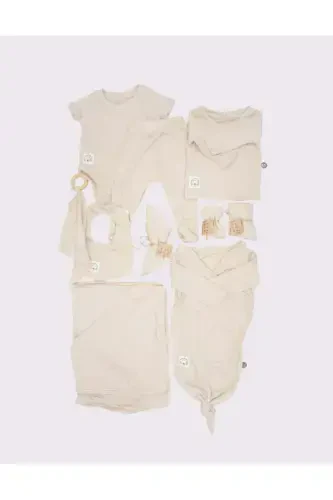 Newborn Baby Clothes Lyocell Cotton Fabric-ECRU - 1