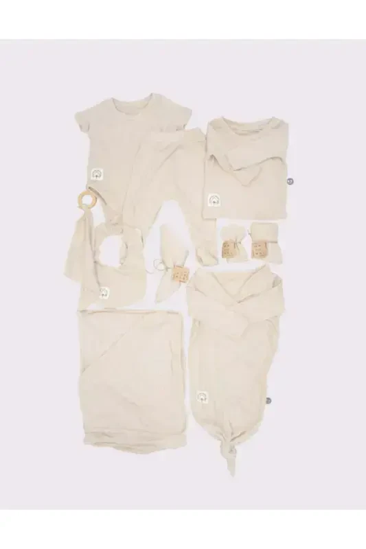 Newborn Baby Clothes Lyocell Cotton Fabric-ECRU - 1