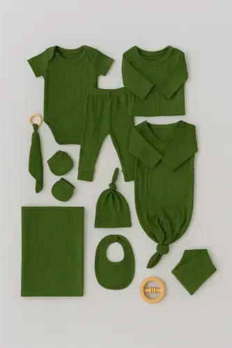 Newborn Baby Clothes Lyocell Cotton Fabric-KHAKI - RG KIDSSTORE (1)