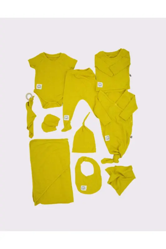 Newborn Baby Clothes Lyocell Cotton Fabric-MUSTARD - 1