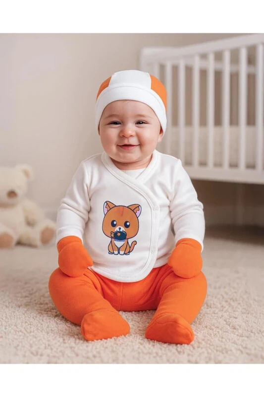 Newborn Baby Hospital Discharge 5-Piece Set 100% Organic Cotton Extra Soft Texture - PIMADYO