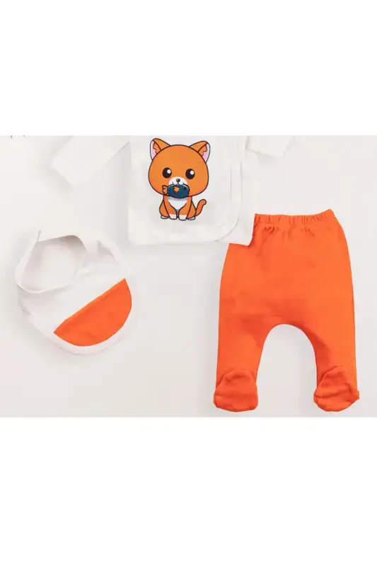 Newborn Baby Hospital Discharge 5-Piece Set 100% Organic Cotton Extra Soft Texture - 5