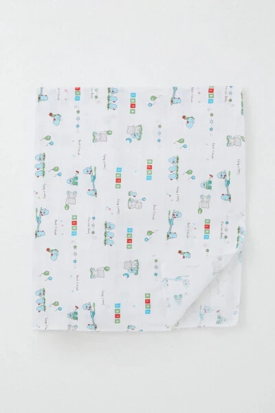 Newborn Baby Muslin Blanket Cute Baby Animal Buddies Standard, White - Modazone (1)
