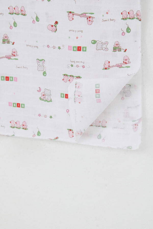 Newborn Baby Muslin Blanket Cute Baby Animal Buddies Standard, White - 3
