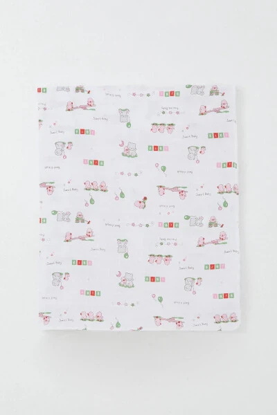 Newborn Baby Muslin Blanket Cute Baby Animal Buddies Standard, White - Modazone