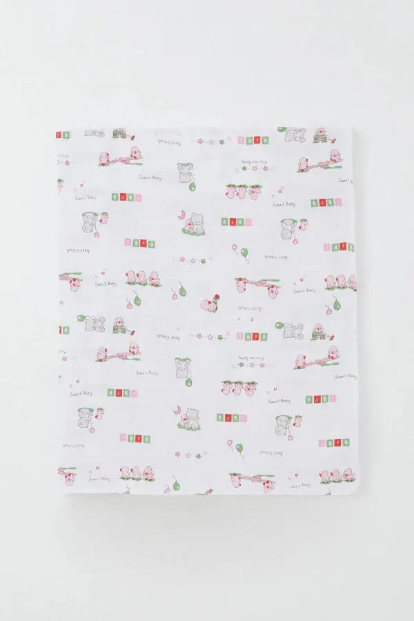 Newborn Baby Muslin Blanket Cute Baby Animal Buddies Standard, White - 1