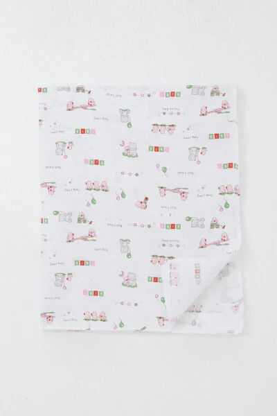 Newborn Baby Muslin Blanket Cute Baby Animal Buddies Standard, White - Modazone (1)