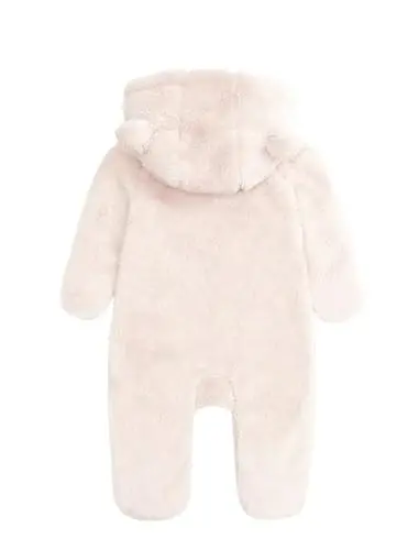 Newborn Baby Romper Fleece Onesie Jumpsuit Toddler Warm Hooded Outwear Outfits for Infant - OHRWURM (1)