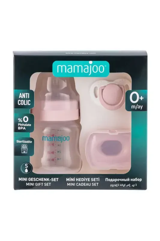 Newborn Baby Set | Anti-colic Bottle 150ml Pink, Orthodontic Pacifier & Case, 3-piece Set - 7