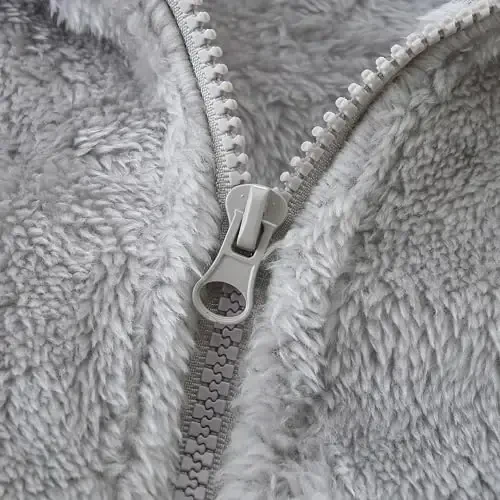 Newborn Infant Baby Boys Girls Cartoon Fleece Hooded Jacket Coat with Ears Warm Todder Kids Outwear Coat Zipper Up 1-6Y - 6