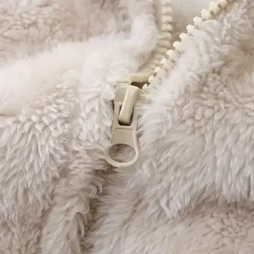 Newborn Infant Baby Boys Girls Cartoon Fleece Hooded Jacket Coat with Ears Warm Todder Kids Outwear Coat Zipper Up 1-6Y - 4