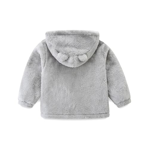 Newborn Infant Baby Boys Girls Cartoon Fleece Hooded Jacket Coat with Ears Warm Toddler Kids Outwear Coat Zipper Up 1-6Y - 2