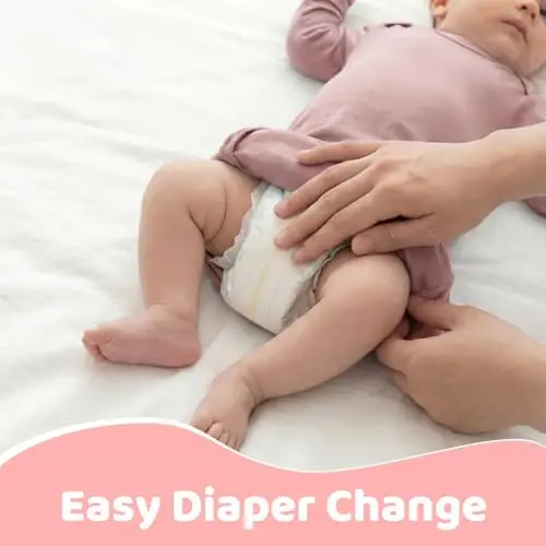 Newborn Knotted Baby Gown 0-6 Months, Super Soft Breathable Nightgowns for Babies Girl and Boy, Baby Girls Coming Home Hospital Outfit with Hat Set Pink - 5