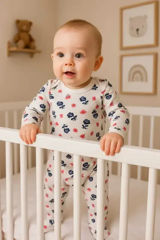 Newborn Organic Cotton 2-Piece Baby Set - Collared Floral - ANNE DOKUNUŞU GIBI KUZUM BEBE
